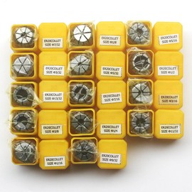 KIPA ER20 14 PCS Spring Collet Set 1/16" 3/32" 1/8" 5/32" 3/16" 7/32" 1/4" 9/32" 5/16" 11/32" 3/8" 13/32" 7/16" 1/2" CNC Super Precision for CNC milling Lathe Tool & Workholding Engraving machines