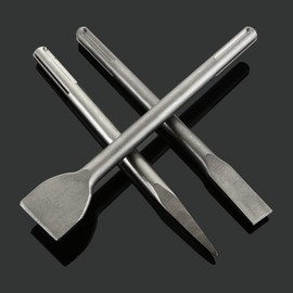 6 Pcs SDS Max Bits Chisel Set Hammer Drill Chisel Set 3/4 inch Masonry Concrete Chisel Drill Bits, 11-inch Length Rotary Hammer Chisel Bits Including 50mm Wide Chisel, 25mm Flat Chisel, Point Chisel