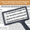 5X Rectangle Reading Magnifier, Large Handheld Magnifying Glass Scratch Resistant