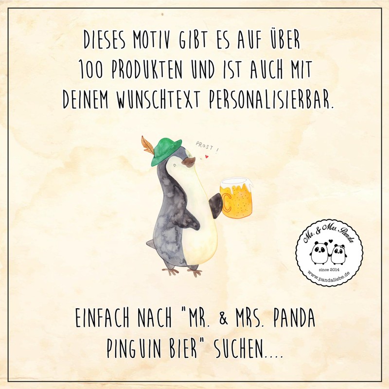 Mr. & Mrs. Panda Auto Sonnenschutz Pinguin Bier - Geschenk,