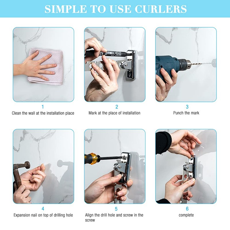 CJBIN Foldable Clothes Hooks, Pack of 2 Stainless Steel Clothes