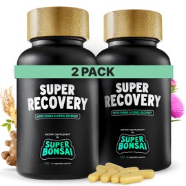 SuperBonsai Super Recovery Capsules for Post Celebration and Morning Relief - All Natural Holistic Support - 3 Capsules Taken Before Drinking and an Optional Serving After (28 Servings)