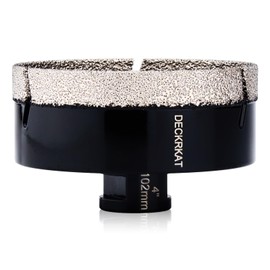 4" Diamond Hole Saw, 102mm Tile Hole Saw Drill Bit Diamond Tipped for Granite Marble Ceramic Glass Porcelain Quartz Tiles Stones Countertop, Core Drill Bits with 5/8-11 Thread for Angle Grinders