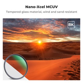 K&F Concept 37mm MC UV Protection Filter Shockproof Tempered Optical Glass with 28 Multi-Layer Coatings HD/Waterproof/Scratch Resistant for Camera Lens (Nano-X Series)