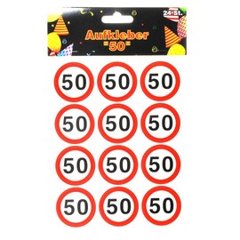 Udo Schmidt Traffic Sign Sticker for 50th Birthday