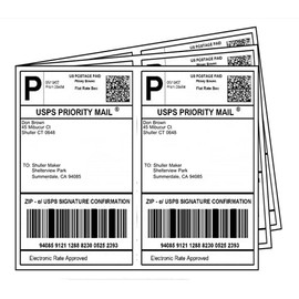 LabelMore 8.5'' x 5.5'' Half Sheet Self Adhesive Shipping Labels for Laser & Inkjet Printers - Rounded Corner - 1000 Labels - Shipping Labels 2 Per Sheet
