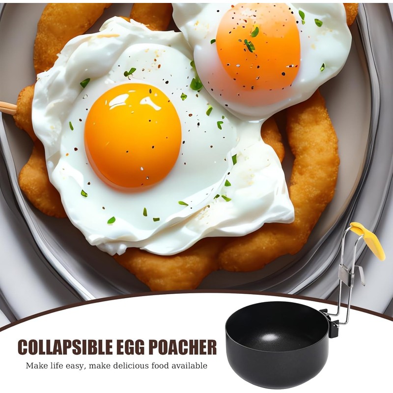 LSYZHX 2 Pack Stainless Steel Egg Poacher, Non-Stick Egg Poacher