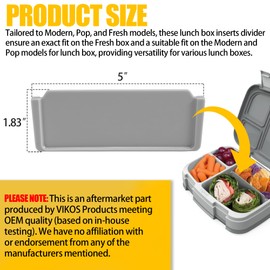 VIKOS Products (4-Pack Lunch Box Replacement Insert Divider for Fresh Pop and Modern Models Lunch Box Tray Divider for Adult Bento Lunch Box Dishwasher-Safe Tray Divider for Lunch Box