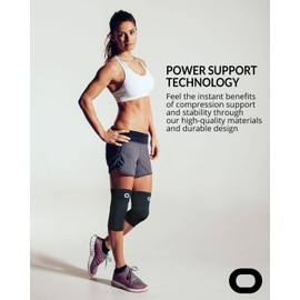 Crucial Compression Knee Sleeve (1 Pair) - Best Knee Braces for Knee Pain for Men & Women - Non-Slip Knee Support for Running, Weightlifting, Basketball, Gym, Workout, Sports