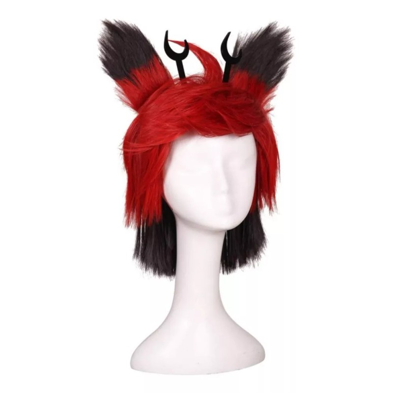 Generic Peluca Corta De Anime De 35 Cm Hotel Alastor