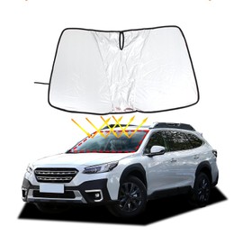 スバル アウトバック 2020～2024年に専用 フロントガラス サンシェード 車用 日よけ 遮光マジカルシェード フロント用 カーシェード フロントサンシェード 遮光断熱 夏 紫外線 UVカット カー用品 スチールワイヤータイプ