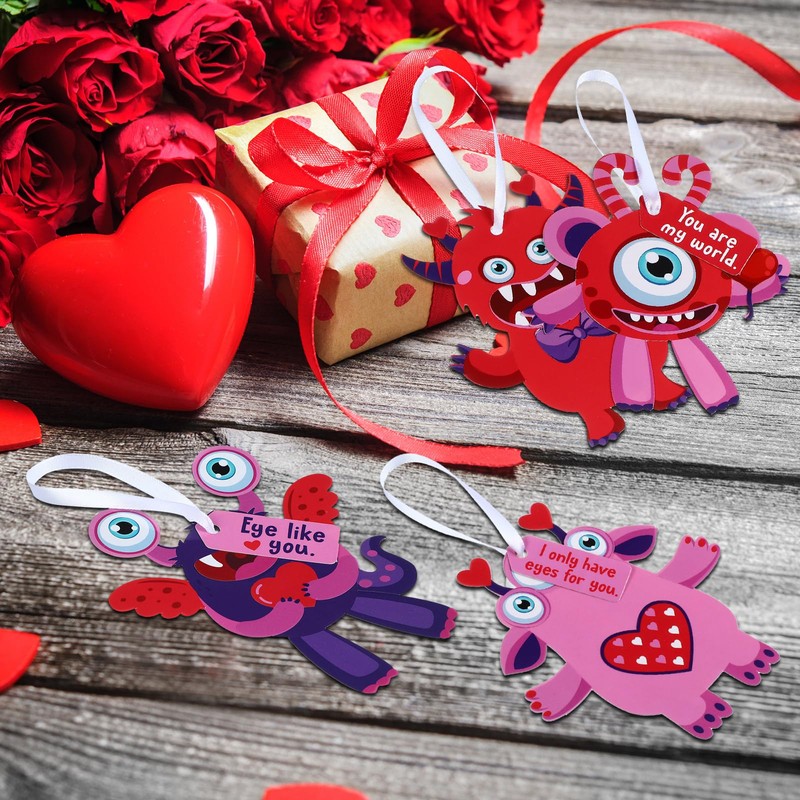 Sumind Valentine's Day Craft Kits for Kids, DIY Craft Ornament