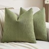 FUTEI Moss Green Chenille Decorative Throw Pillow Covers 18x18 Inch