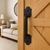 VivaLight 9 Inch Spade Barn Door Handle - Black Cast
