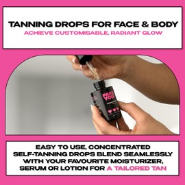 Fake You! Tanning Drops – Self Tanner for Natural Glow – Buildable Face & Body Tan – Streak-Free Finish – Long-Lasting Hydration/Sunless Tanning – 30ml
