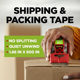 Scotch Brand Sure Start Shipping Packaging Tape with Dispenser, 2 Inches x 800 Inches (145), Clear