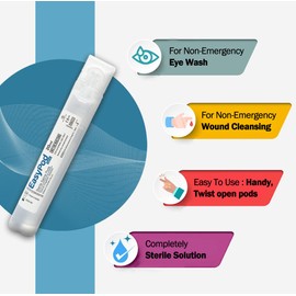 EasyPod Sterile Saline Pods | Eye Wash | Wound Cleansing | Topical Irrigation | 25 x 20 ml sterile Pods