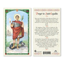 Prayer to Saint St. Expedite Laminated Prayer Cards - Pack of 25-