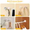 Adhesive Shower Curtain Rod Holder, 6 Pack Curtain Rod Bracket