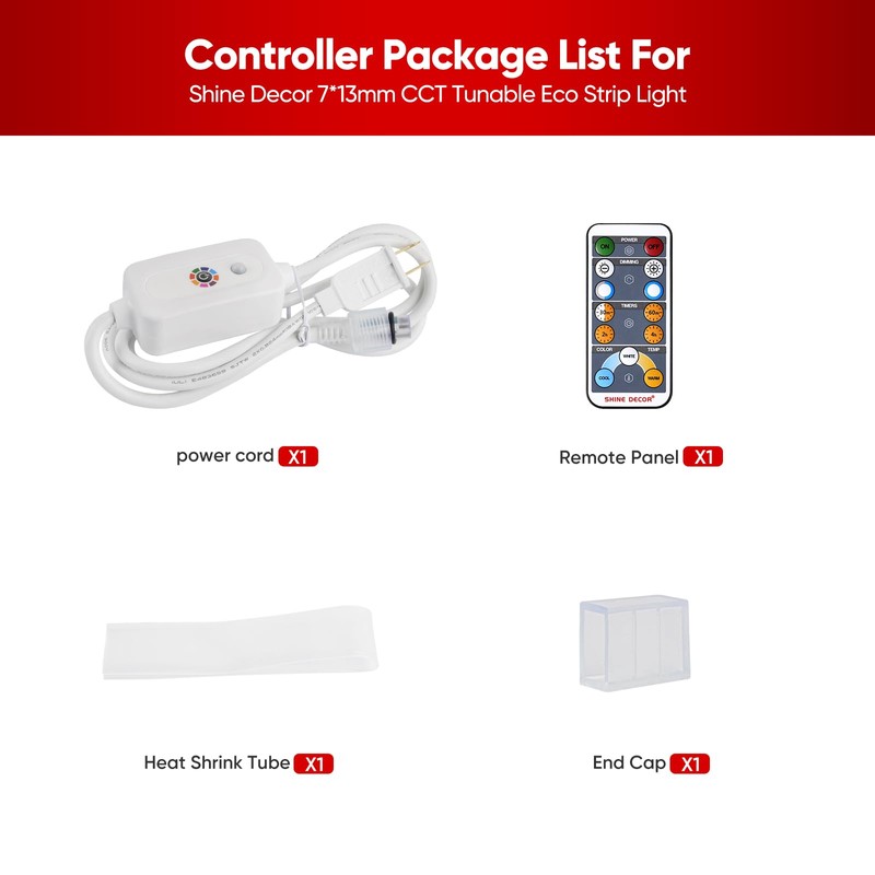 Shine Decor CCT Controller Kit with Male-Femal Connector, Replacement Only