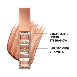 NYX Professional Makeup Liquid Eyeshadow, Long-lasting 12h Wear, No Flake & No Fallout, With Vitamin C, Ultimate Glow Shots, Twisted Tangerine