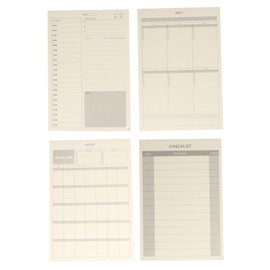 Operitacx 4 Packs Schedule Planner Weekly Calendar Daily Planner Agenda Weekly Schedule Meal Planner Daily Schedule Book Undated Planner Monthly Memorial Book Student Form White Paper Simple