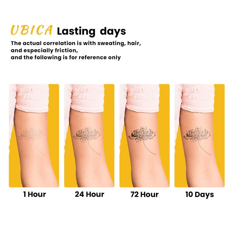 Ubica Temporary Tattoo Adult Fake Tattoo Realistic And Long-Lasting Non-Reflective