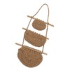 Hanging Fruit Basket 3 Tier Wall Mounted Handcraft Hemp Rope
