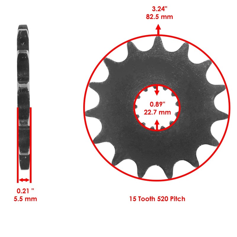 Caltric Drive Chain & Sprockets Kit for Kawasaki EX650 Ninja