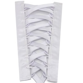 LHZHLE Kit de espalda de corsé ajustable de satén para vestido de novia con cordones para vestido de graduación, Blanco (02 White), 18