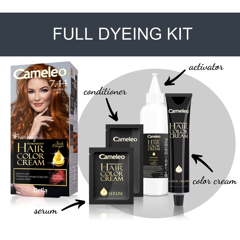 Cameleo - Permanent Hair Colour Cream - Copper Red -