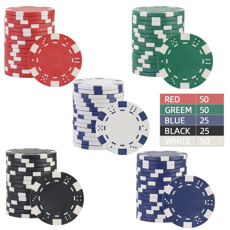 LUOBAO 11.5 Gram Poker Chips,200pc Casino Poker Chips for Texas