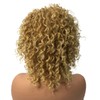 Wiginway Women Wigs Medium Curly Gold Wigs Synthetic Wig For