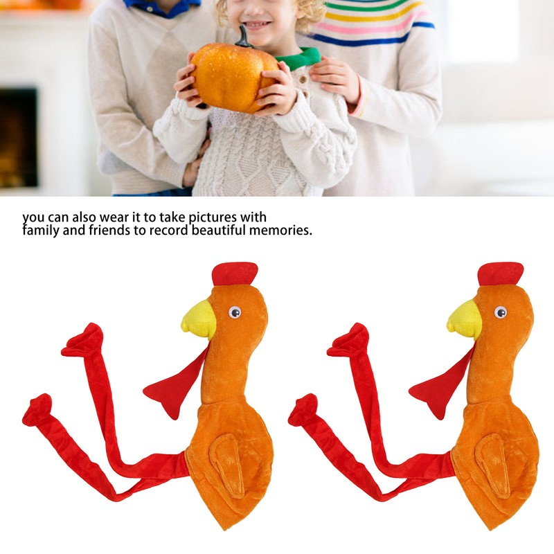 2Pcs Turkey Hat Light Bright Colors Durable Polyester Soft Breathable