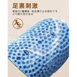 足ツボマット JGIIPOY 指圧ボード 足裏マッサージ 足ツボ押し フットマッサージャーマット 指圧板 円形 35CM 家庭用 人間工学指圧パッド 足ツボ マット 疲労軽減 足つぼ 指圧マット 足踏みマット (ブルー)