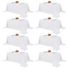 Fitable 8 Pack Rectangle Tablecloths: Stain Resistant Wrinkle Free Circle