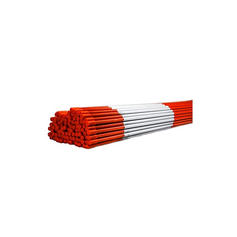 4ft Orange Driveway Markers - Reflective Tape, Pointed Tip, Armor