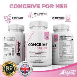 Conceive for Her 60 Capsules Women's Fertility Supplement - Vitamins & Minerals Plus Key nutrients