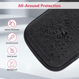 FINPAC Pencil Case, Hard EVA Pencil Case, Shockproof Pencil Case, Pencil Case, Pencil Case for Executive Fountain Pen for Office, School, black, L, pencil case