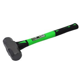 Grip 3 lb Fiberglass Sledge Hammer - Drop Forged, Heat Treated Steel Head - Black Oxide Finish - Home, Garage, Workshop