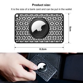CITYWAY [Ultra Thin] for Airtag Wallet Holder 2 Pack, Airtag Holder, 0.1 inch Thickness, Airtag Wallet Case Slim Thin Card Case for Purse, Handbag, Backpack Wallet, Clutch (Black)