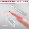 Plman 240 PCS Sandwich Nail Dual Forms, Nail Extension Kit