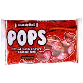 Tootsie Roll Cherry Flavored Pop with Fun message on Every Pop Wrapper (1 9.6oz) bag