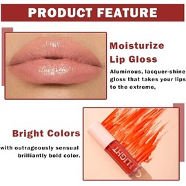 6 Piezas Lip Oil Tint Gloss Labial Permanente Rojo Labiales Larga Duracion Labial Lip Stain Balm Plumper Brillo Tinta Barra de Labios Voluminizador Tinte Labios Lipstick Set Mujer Regalo (B, LIP)
