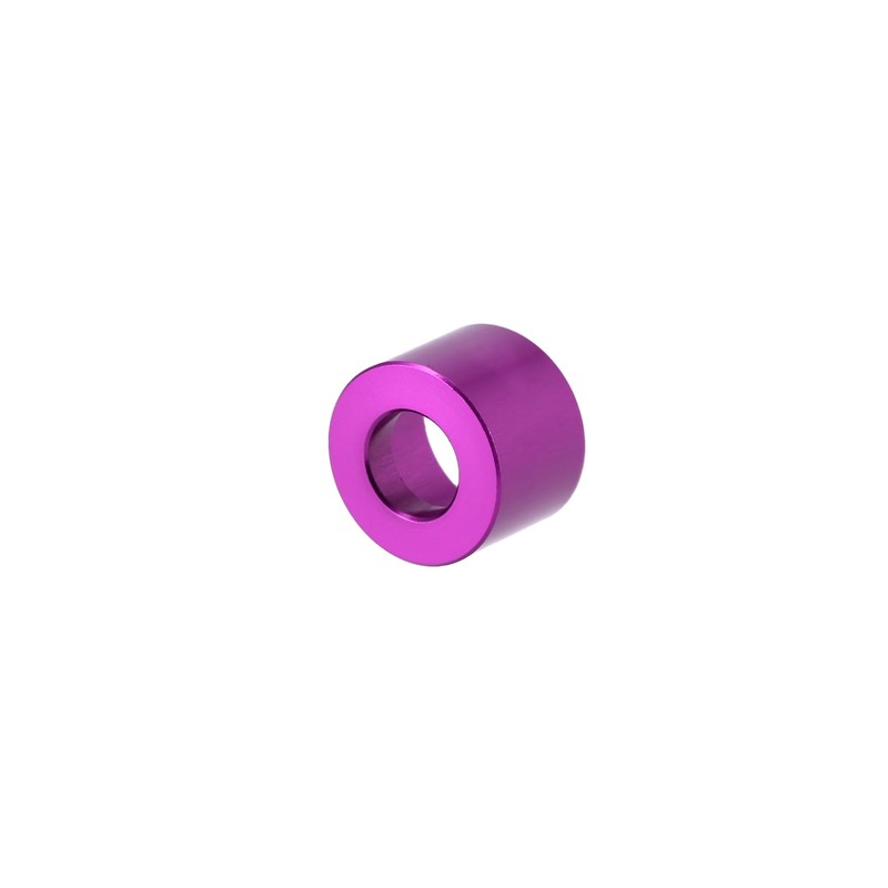 Set CNC Sleeve for M6 Cylinder Head Screw Purple Anodised