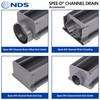 NDS 249 Spee-D Channel Drain Offset End Outlet, Connects NDS