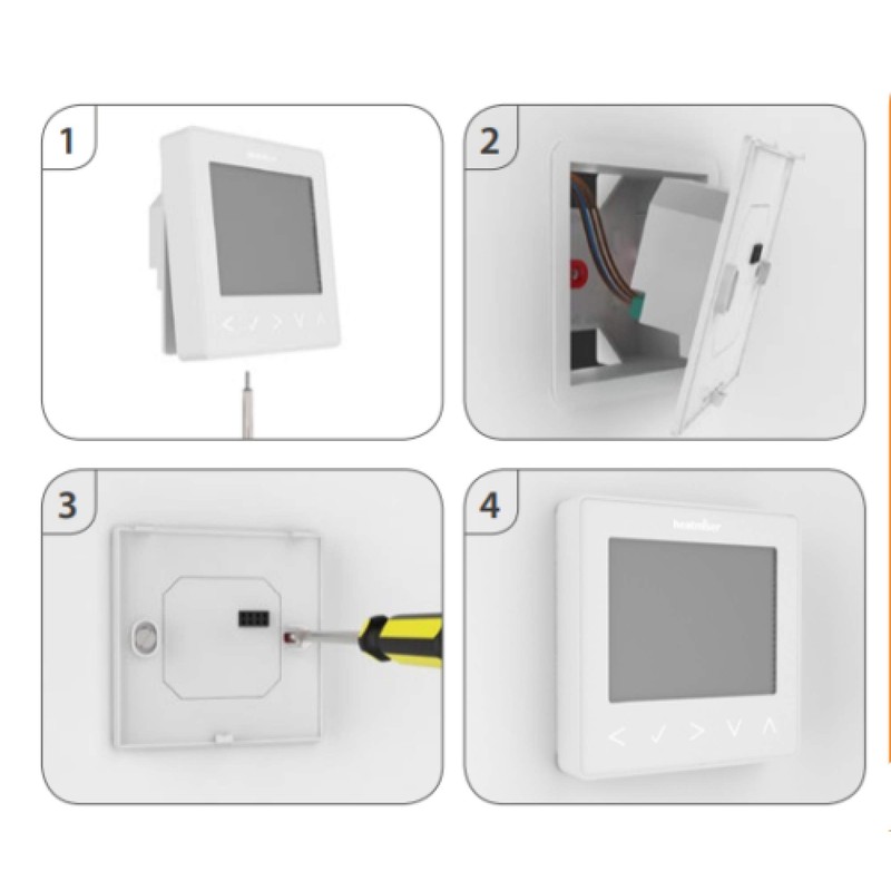 Heatmiser NeoStat-e Electric Floor Heating Thermostat Glacier White