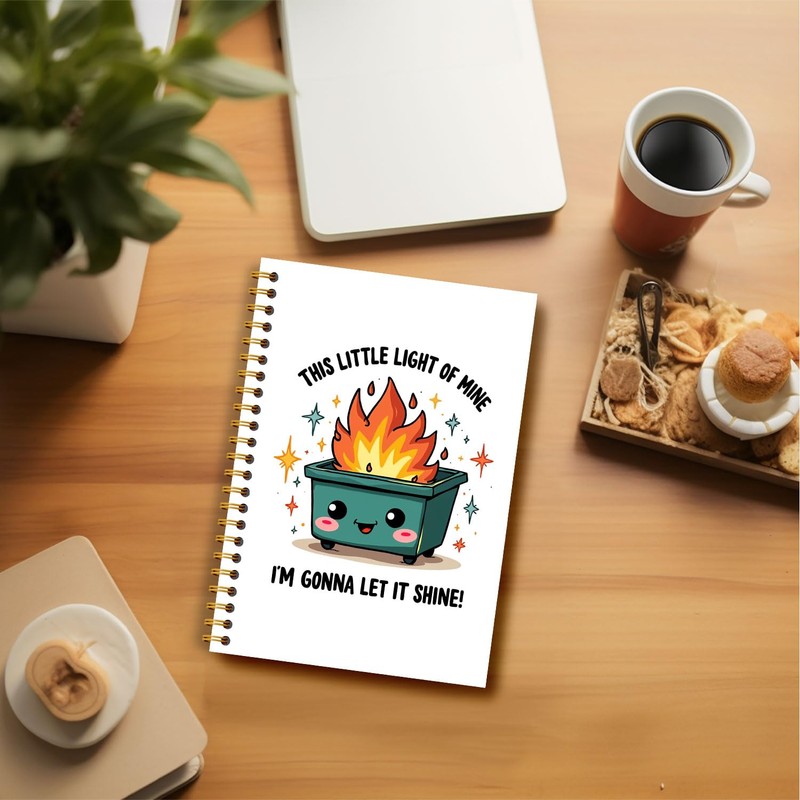 Guymn This Little Light of Mine Dumpster Fire Notebook, Dumpster