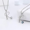 Aurora Tears 925 Sterling Silver 26 Letter Necklaces Initial A