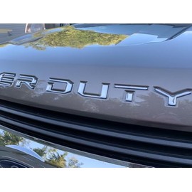 Hood Grille Decal Sticker Letter Inserts Inlays Emblem 2019 2020 2021 2022 (Silver, Hood)